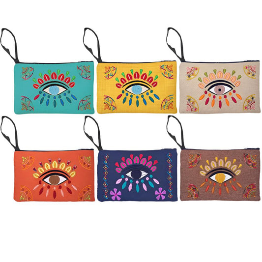 Evil Eye Ecuadorian Embroidered Wristlet