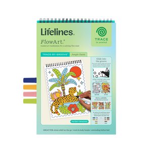 Lifelines™ FlowArt: Trace-By-Line Jungle Oasis Coloring Pad