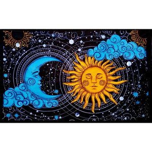 Mystic Sun and Moon Celestial Tapestry