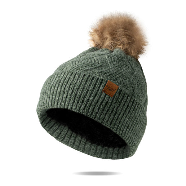 Britt's Knits Pom Beanie in Green SALE