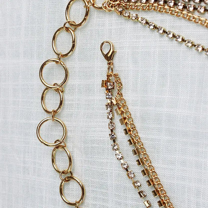 Triple-Layer Gold Chain Belt