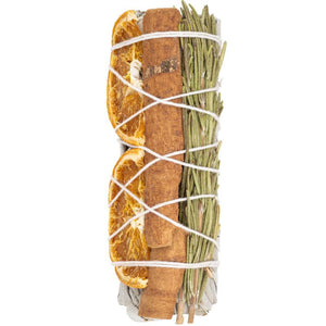 Cedarwood, Cinnamon, and Orange Slice White Sage Bundle