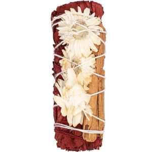 Dragon's Blood White Sage & Cinnamon Smudge Stick 4"