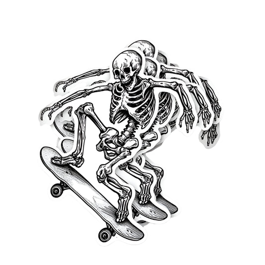 Skeleton Skater Sticker - 2"