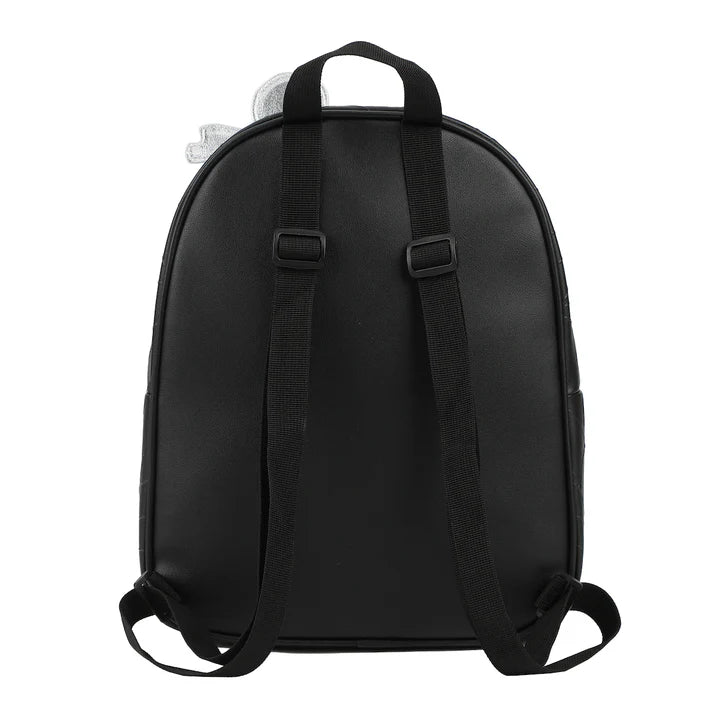 Nightmare Before Christmas Applique Character Art 12.5" Black Mini Backpack