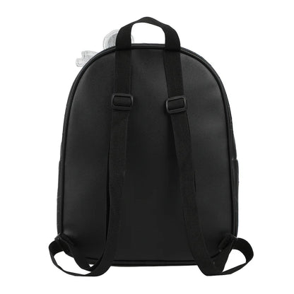 Nightmare Before Christmas Applique Character Art 12.5" Black Mini Backpack