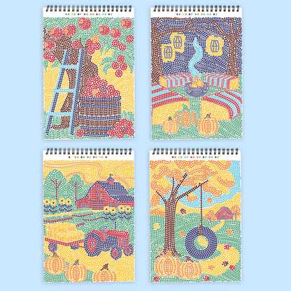 Lifelines™ FlowArt: Dot-By-Letter Pumpkins and Pastures Coloring Pad