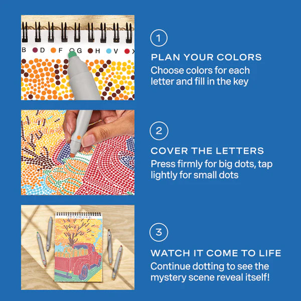 Lifelines™ FlowArt: Dot-By-Letter Pumpkins and Pastures Coloring Pad