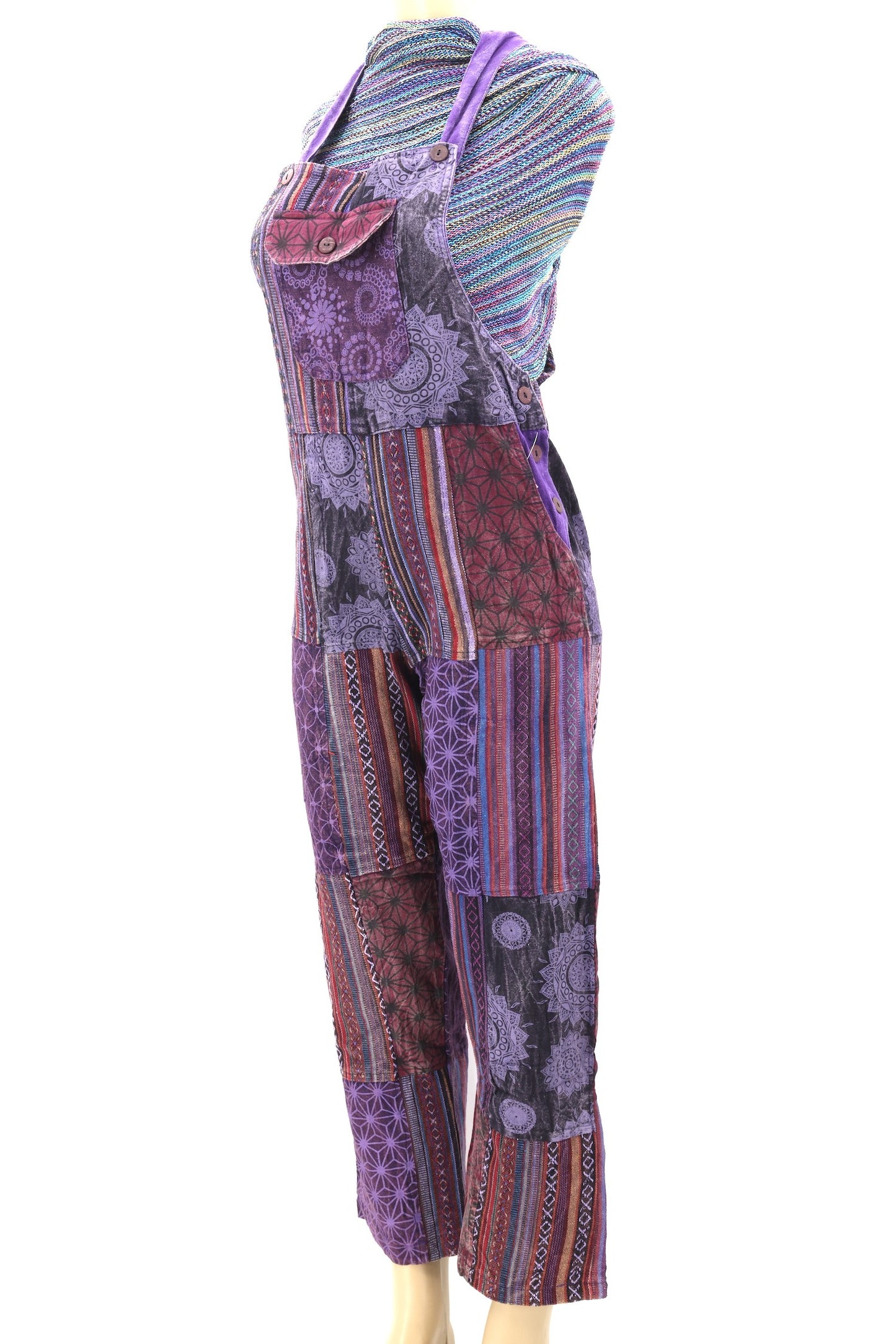 Gheri & Cotton Handwoven Patchwork Overalls