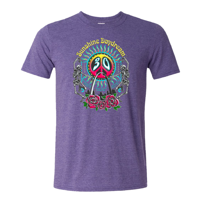 Sunshine Daydream 30th Anniversary Commemorative T-Shirt - Heather Purple