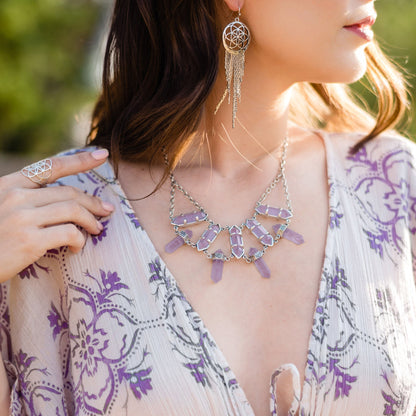 Northstar Crystal Necklace | Silver