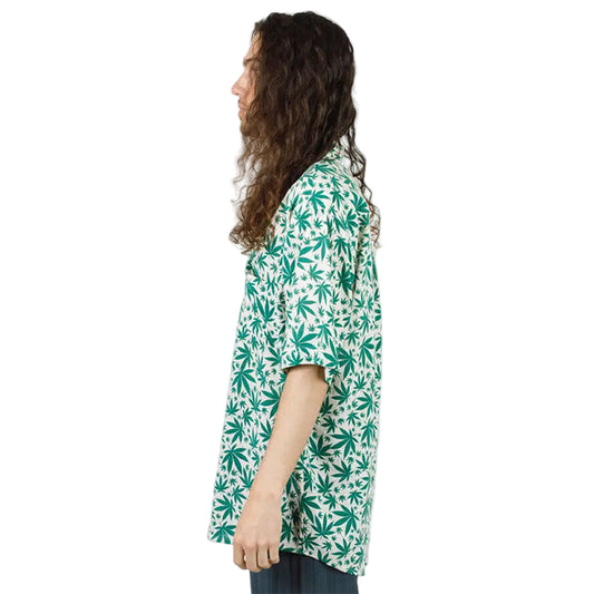 Hippie Canna Leaf Short Sleeve Button Down