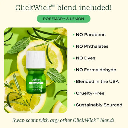 Lifelines™ ClickWick® Flameless Candle Diffuser in Cream (Bubble)