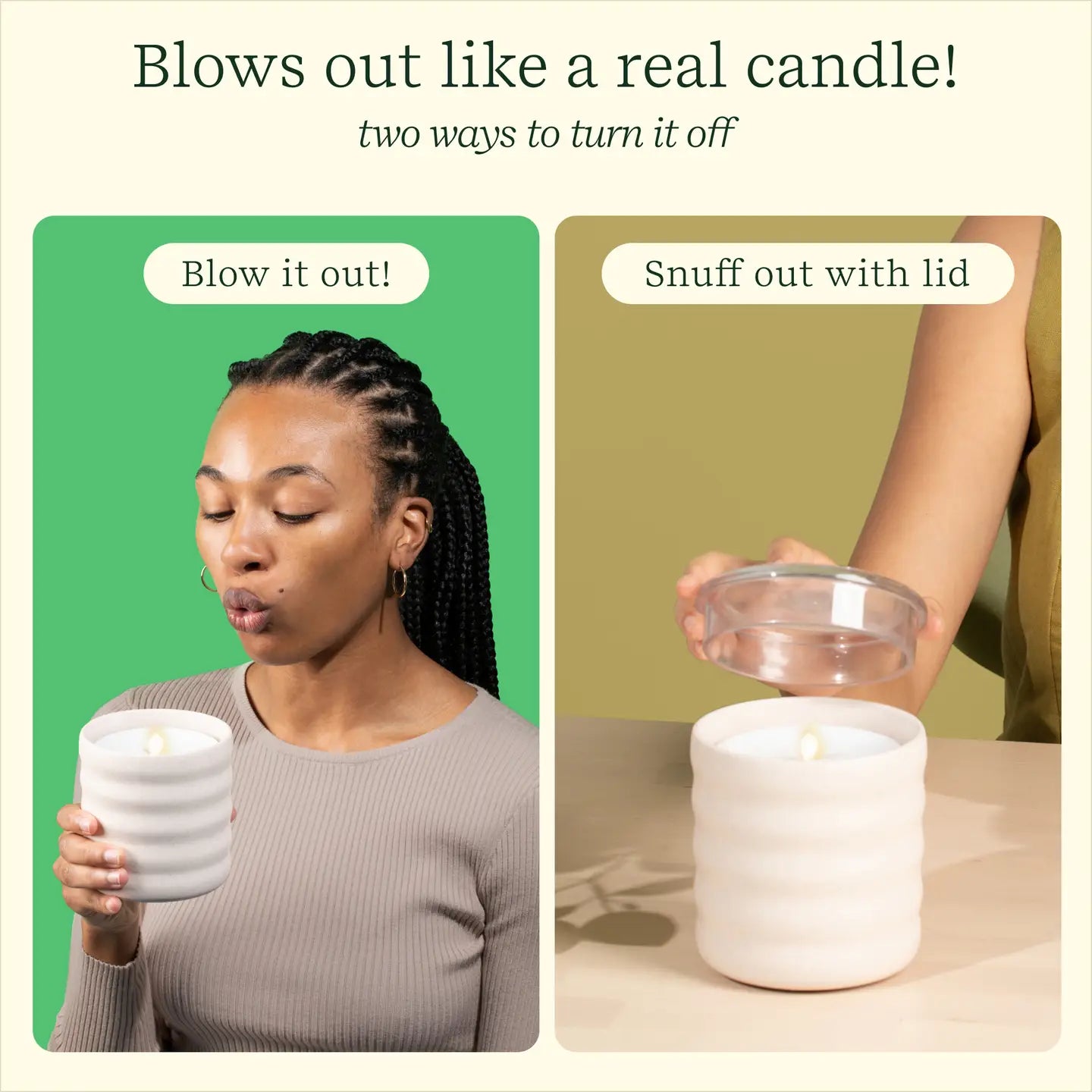 Lifelines™ ClickWick® Flameless Candle Diffuser in Cream (Bubble)