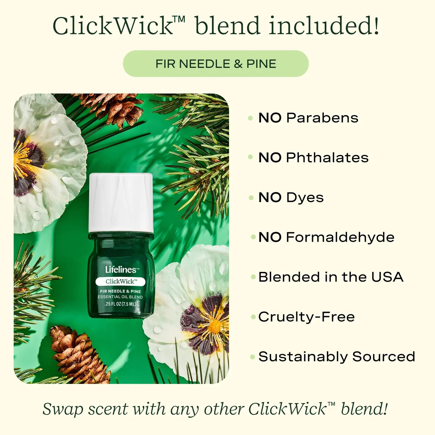 Lifelines™ ClickWick® Flameless Candle Diffuser in Charcoal