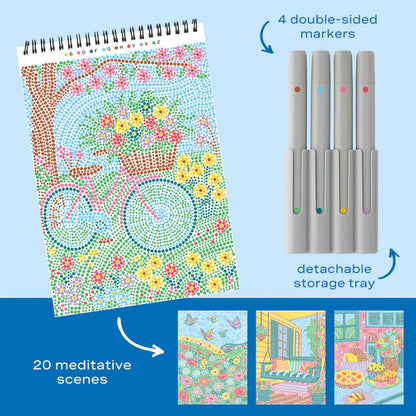 Lifelines™ FlowArt: Dot-By-Letter Botanicals Coloring Pad