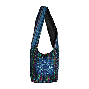 Lotus Print Hobo Bag