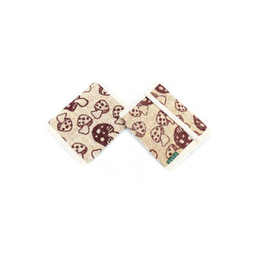 Mushroom Print Trifold Hemp Wallet