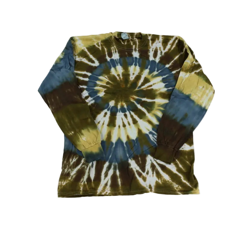 Camo Spiral Tie Dye Long Sleeve Shirt