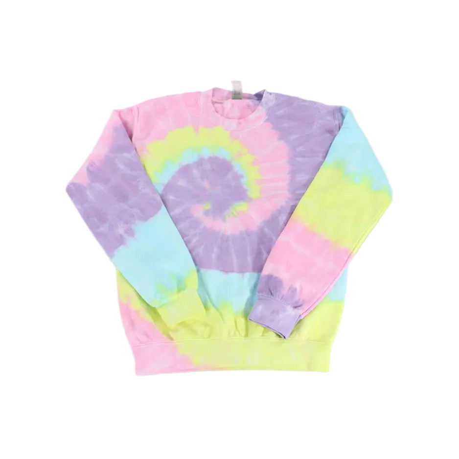 Pastel Spiral Tie Dye Crewneck Sweatshirt
