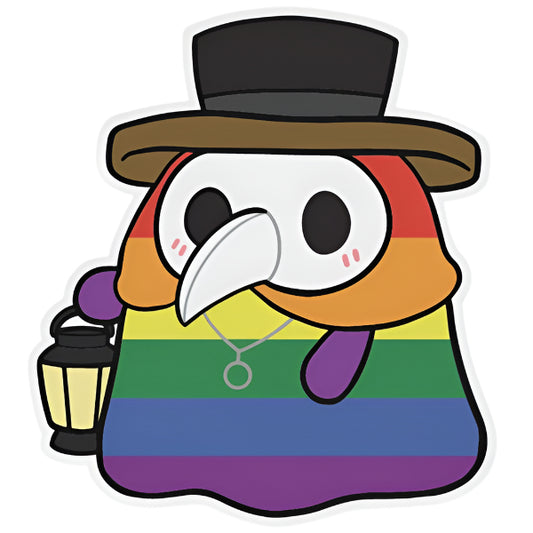 Squishable Doctor Plague Rainbow Pride Sticker