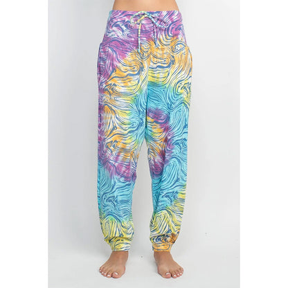Psychedelic Mushroom Jogger Pants in Blue
