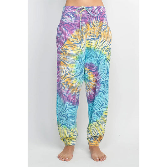Psychedelic Mushroom Jogger Pants in Blue