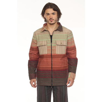 Sediment Zipper Shirt Jacket in Mesa