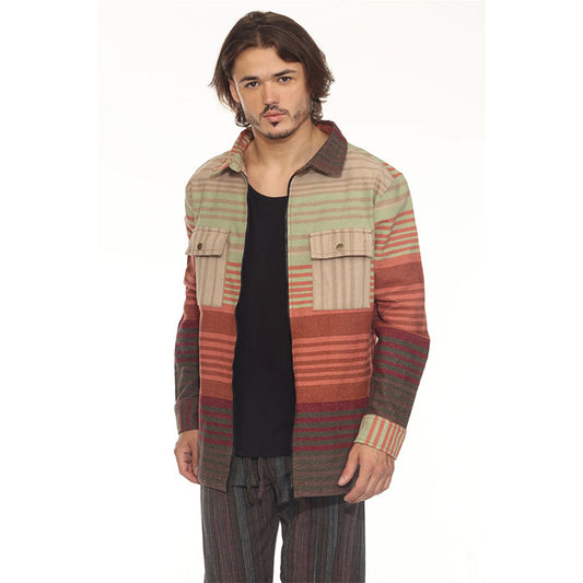 Sediment Zipper Shirt Jacket in Mesa