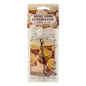 Creamy Vanilla Smoke Odor Car Hanger