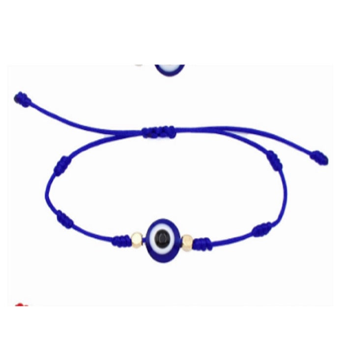 Evil Eye Braided Bracelet - Blue