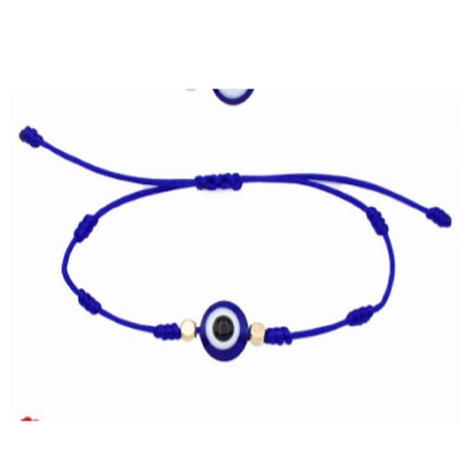 Evil Eye Braided Bracelet - Blue