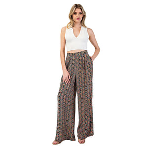 Flowy Boho Print Straight Leg Pants SALE