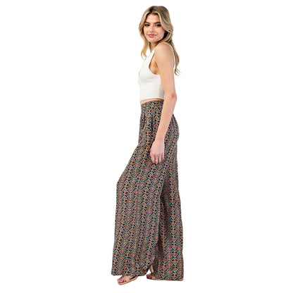 Flowy Boho Print Straight Leg Pants SALE
