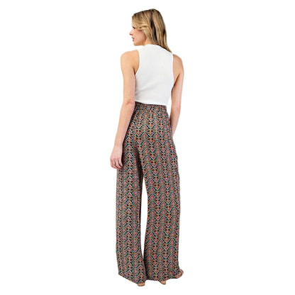 Flowy Boho Print Straight Leg Pants SALE