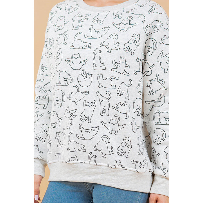 Yoga Cat Crewneck Sweatshirt