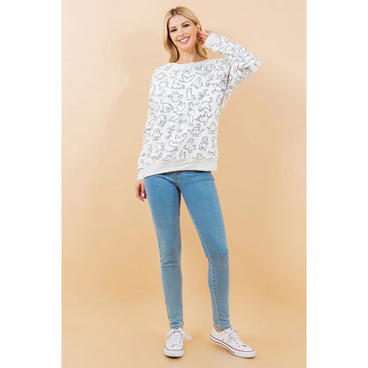 Yoga Cat Crewneck Sweatshirt