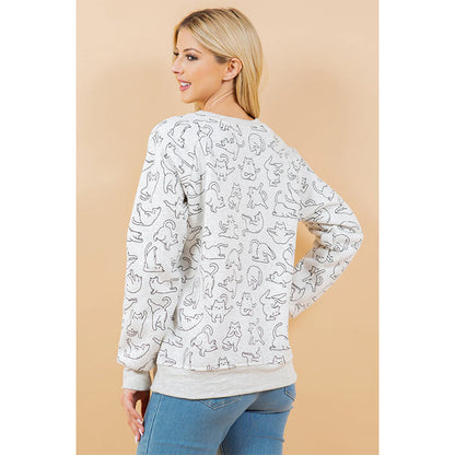 Yoga Cat Crewneck Sweatshirt